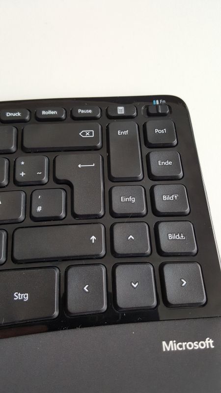 Microsoft Sculpt Ergonomic Keyboard: Navigationsblock und Pfeiltasten